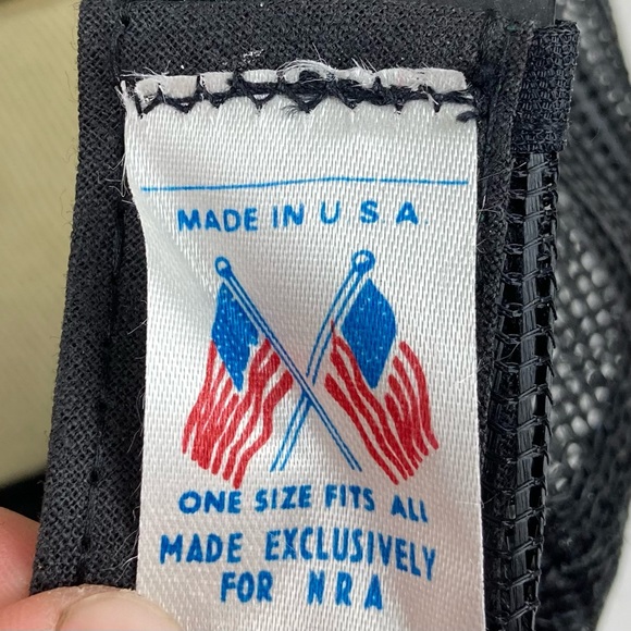 Vintage NRA Black & Gold Embroidered Logo Mesh Trucker Snapback Hat USA 90’s - Picture 8 of 8